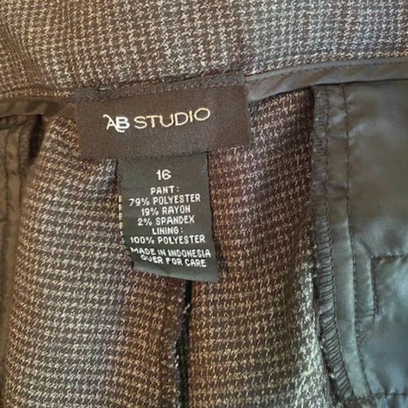 AB Studio Gray/Black Tweed trouser, size 16 - Picture 3 of 3
